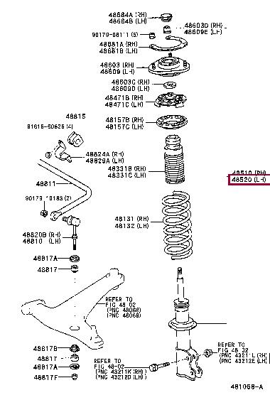 Toyota 48520-80053 Автозапчастина 4852080053: Приваблива ціна - Купити в Україні на EXIST.UA! 4852080053 Toyota Автозапчастина
