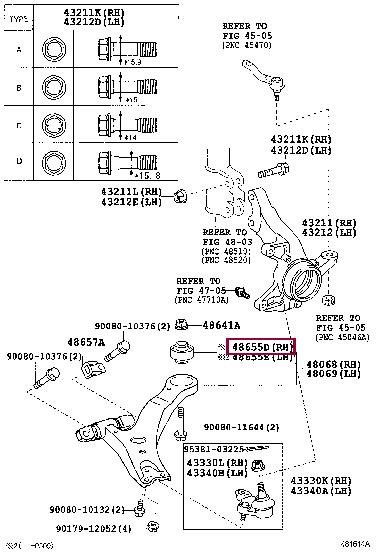 Toyota 48655-08030 Сайлентблок важеля 4865508030: Купити в Україні - Добра ціна на EXIST.UA!