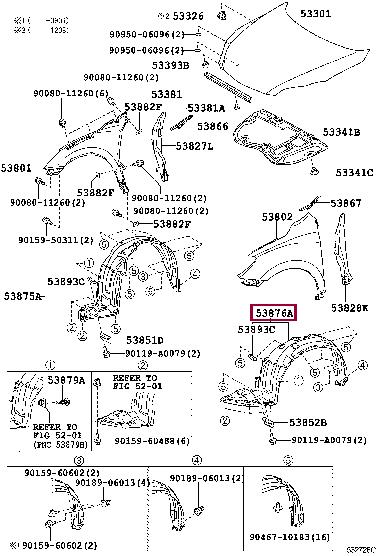 5387602250 Toyota Автозапчастина