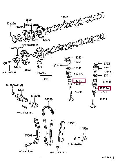 Toyota 90913-02105 Сальник клапана 9091302105: Купити в Україні - Добра ціна на EXIST.UA!