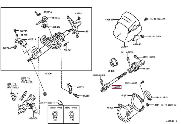 4520233010 Toyota Вал рулевого управления