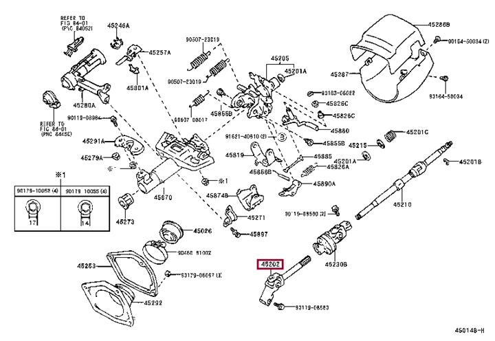 4520233020 Toyota Вал рульового керування