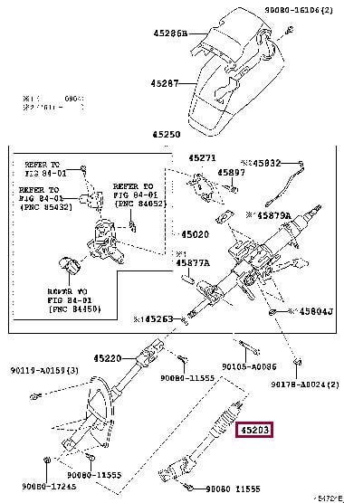 452030C011 Toyota Вал рулевого управления