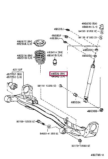 Toyota 48531-49195 Автозапчастина 4853149195: Приваблива ціна - Купити в Україні на EXIST.UA! 4853149195 Toyota Автозапчастина