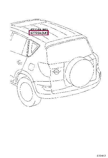 Toyota 62720-42300 Window assy, quarter, lh 6272042300: Отличная цена - Купить в Украине на EXIST.UA! 6272042300 Toyota Window assy, quarter, lh
