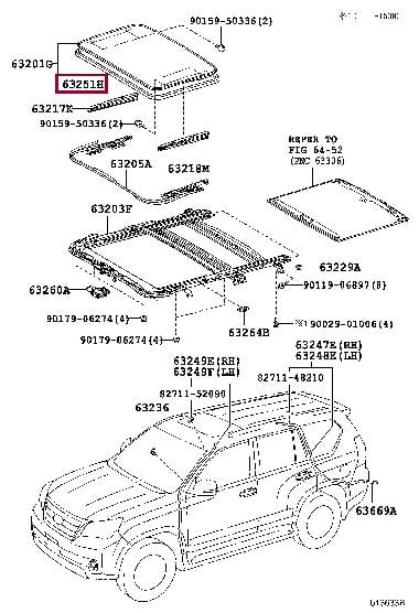 6325112190 Toyota Уплотнитель крыши