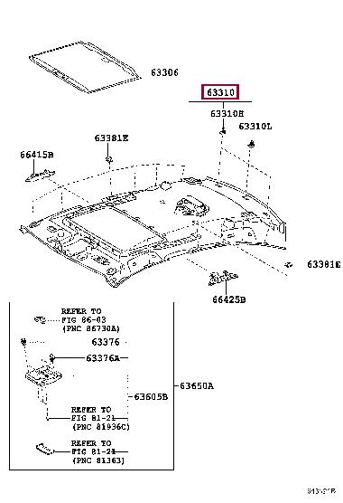 6331033730B1 Toyota Обшивка крыши