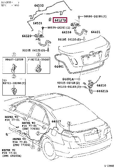 Клипса крепежная Toyota 64127-33071