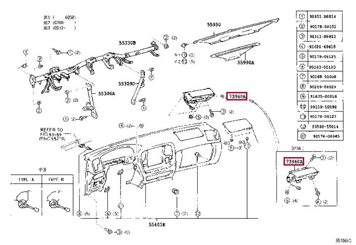 7396060140 Toyota Подушка безопасности пассажирская