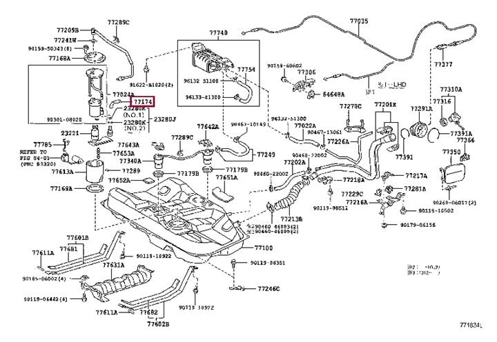 Toyota 77174-33020 Support, fuel suction, no.1 7717433020: Отличная цена - Купить в Украине на EXIST.UA! 7717433020 Toyota Support, fuel suction, no.1