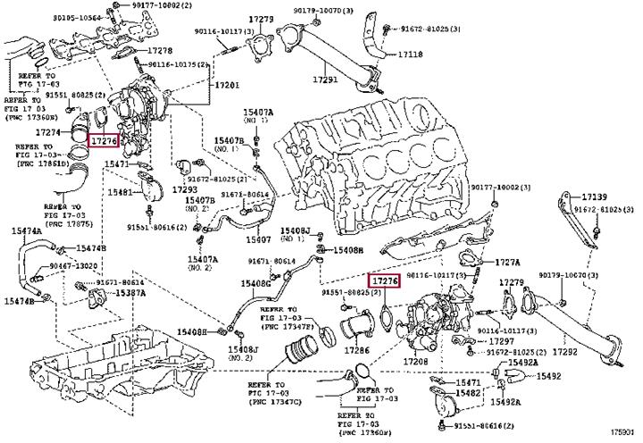 Прокладка Toyota 17276-51010