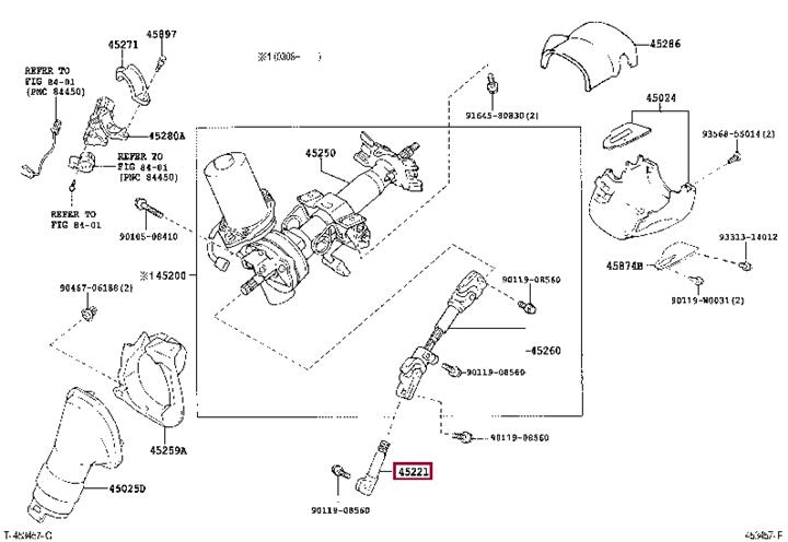 4522147041 Toyota Вал рулевого управления