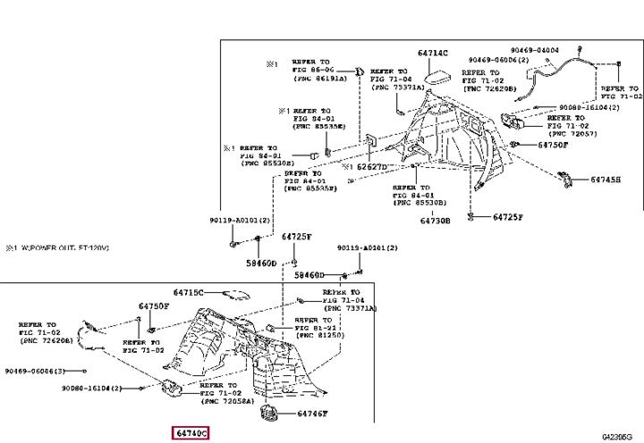 647400T011C0 Toyota Панель
