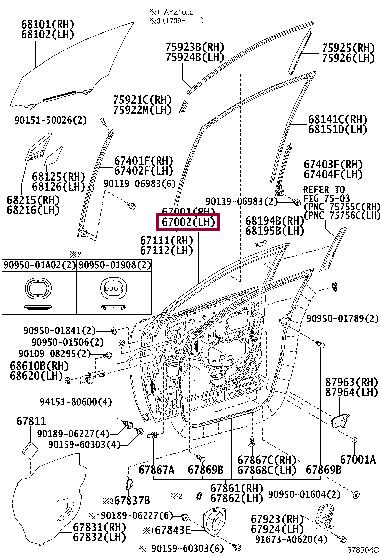 6700278030 Toyota Дверь передняя левая