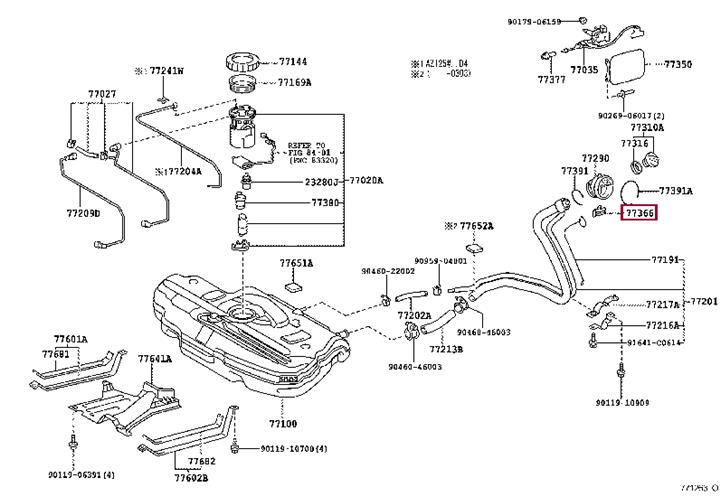 Пружина лючка бензобака Toyota 77360-05020