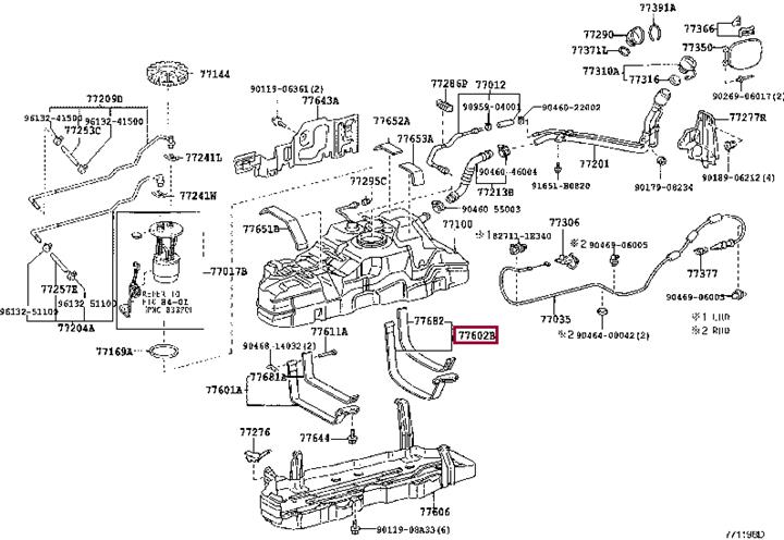 Toyota 77602-35030 Крепление бака топливного 7760235030: Отличная цена - Купить в Украине на EXIST.UA! 7760235030 Toyota Крепление бака топливного