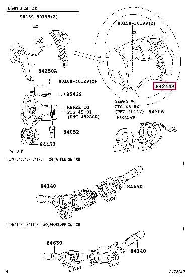 8424433160 Toyota Переключатель подрулевой