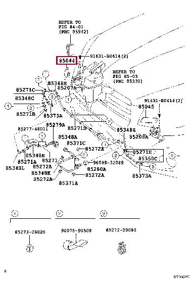8504442050B1 Toyota Форсунка омывателя