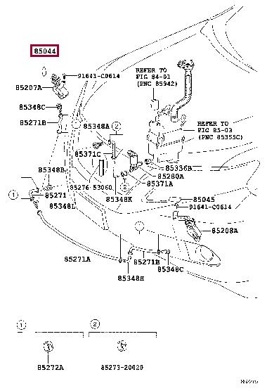 8504448020A0 Toyota Форсунка омывателя