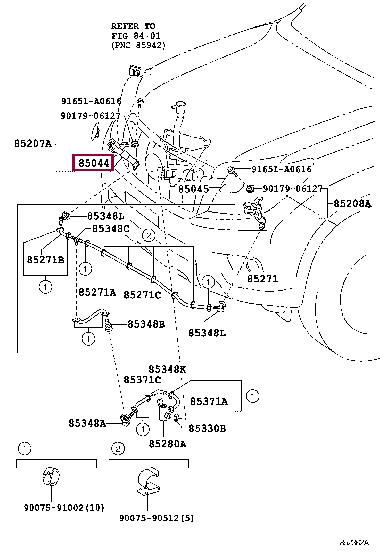 8504460140B0 Toyota Форсунка омивача