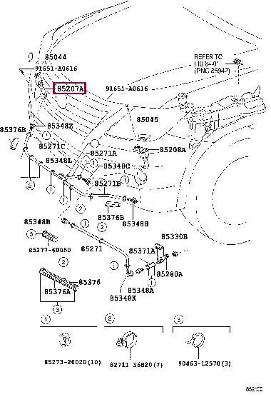 8520760030 Toyota Активатор форсунки омывателя