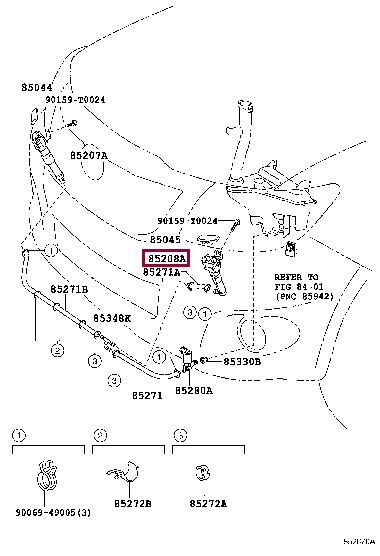 852080K020 Toyota Активатор форсунки омывателя