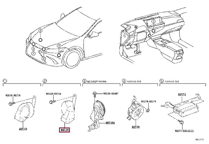 8652030670 Toyota Сигнал звуковий