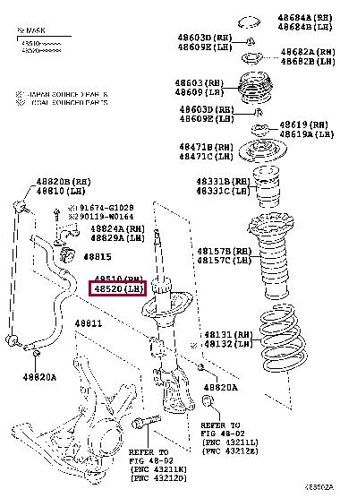 Toyota 48520-0D190 Амортизатор підвіски 485200D190: Приваблива ціна - Купити в Україні на EXIST.UA! 485200D190 Toyota Амортизатор підвіски