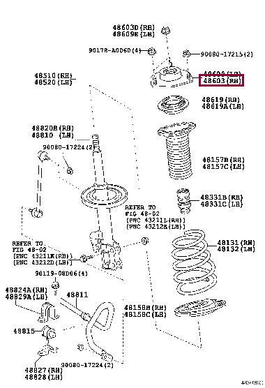 Toyota 48609-0E060 Опора переднего амортизатора, комплект 486090E060: Отличная цена - Купить в Украине на EXIST.UA! 486090E060 Toyota Опора переднего амортизатора, комплект
