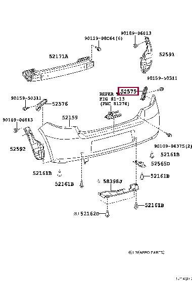 Toyota 52575-0D030 Кронштейн бампера 525750D030: Отличная цена - Купить в Украине на EXIST.UA! 525750D030 Toyota Кронштейн бампера