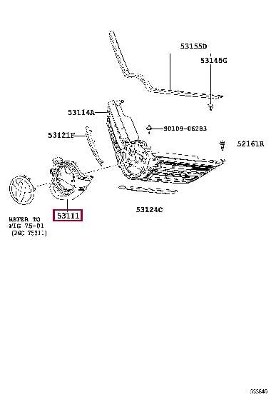 5311102914 Toyota Решітка радіатора