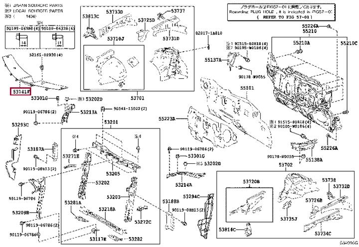5314102080 Toyota Дефлектор радіатора
