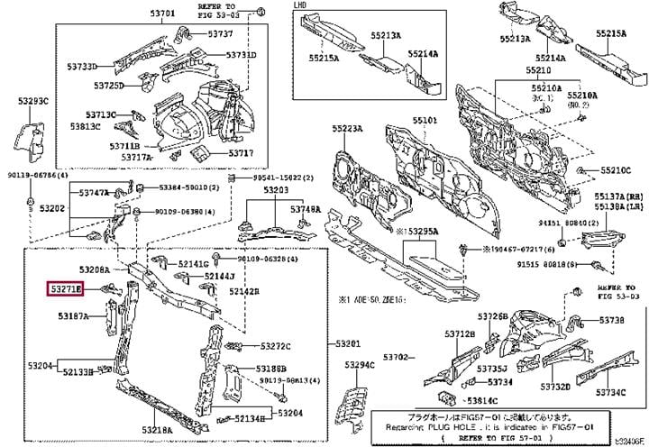 5327112070 Toyota Крепление фары