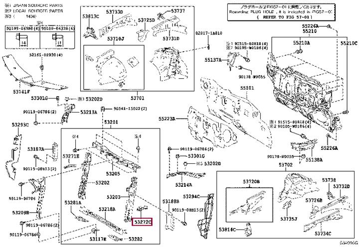 5327202070 Toyota Крепление фары