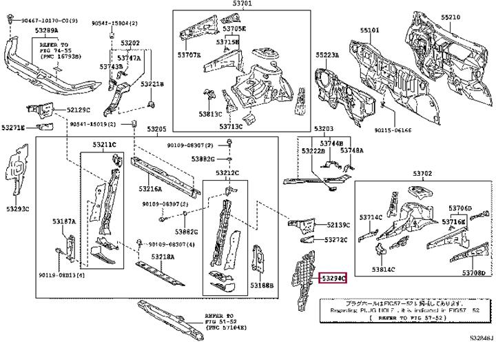 5329442061 Toyota Дефлектор радиатора