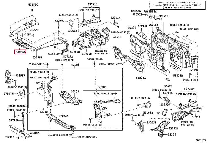 5329550030 Toyota Дефлектор радиатора