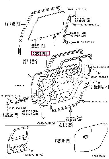 Toyota 67003-44011 Обшивка дверей задніх правих 6700344011: Купити в Україні - Добра ціна на EXIST.UA!