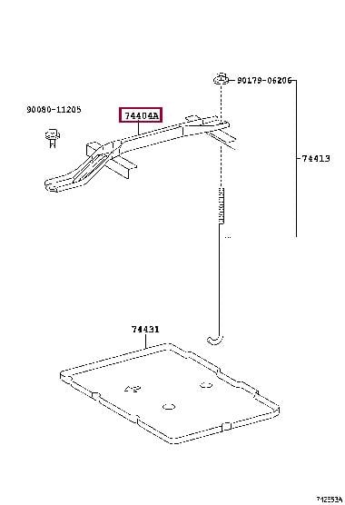 744040T010 Toyota Кронштейн аккумулятора