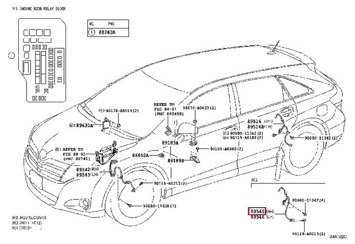 895450T011 Toyota Датчик скорости автомобиля