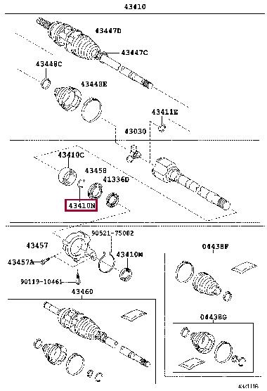 9052033008 Toyota Кільце стопорне