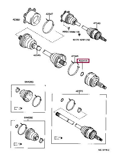 Кольцо стопорное Toyota 90521-34005