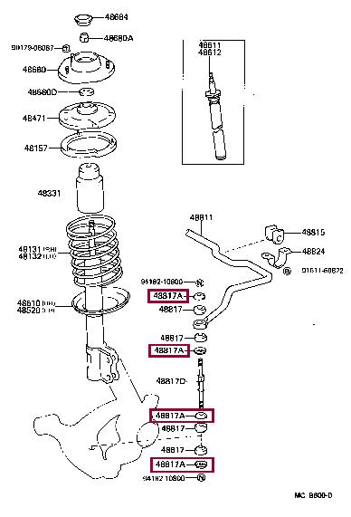 9094802032 Toyota Шайба стойки стабилизатора