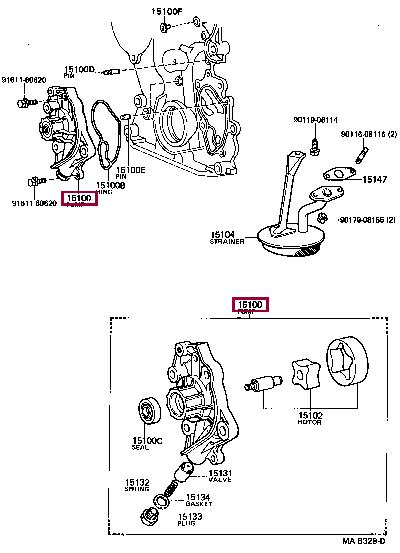 1510070030 Toyota Насос масляний