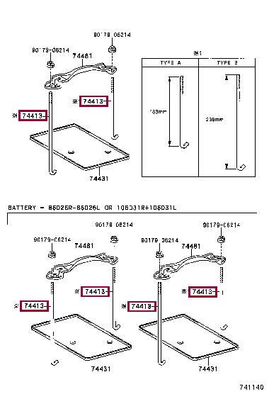 Toyota 74451-35080 Болт 7445135080: Отличная цена - Купить в Украине на EXIST.UA! 7445135080 Toyota Болт