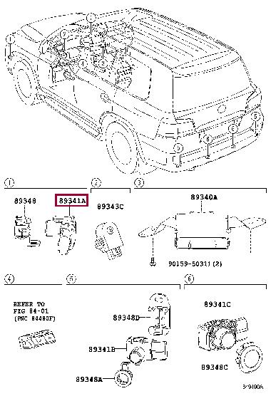 Toyota 89341-33190-B6 Sensor, ultrasonic, no.1 8934133190B6: Отличная цена - Купить в Украине на EXIST.UA! 8934133190B6 Toyota Sensor, ultrasonic, no.1