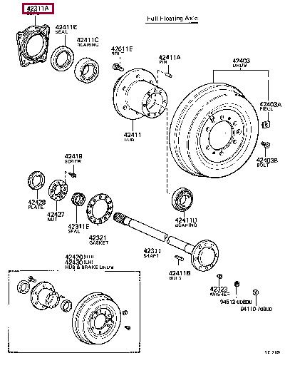 Сальник напіввісі Toyota 90313-93001