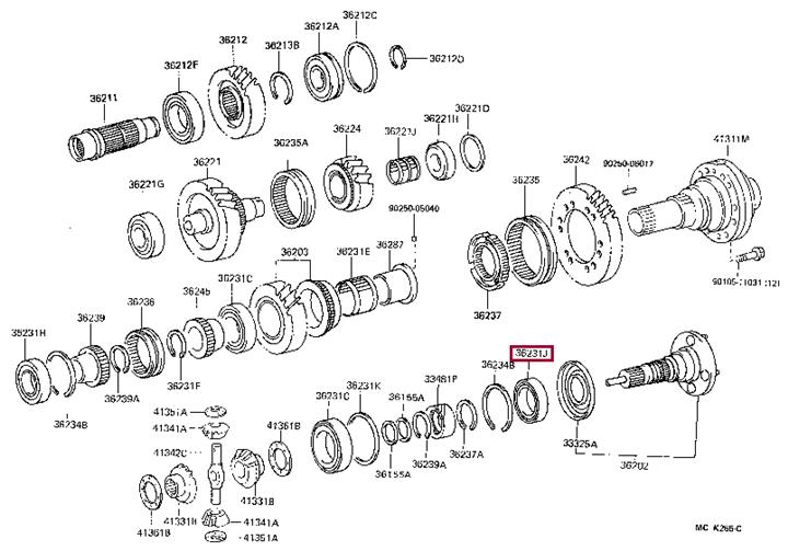 9036350005 Toyota Подшипник