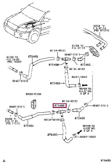 Toyota 87248-28040 Pipe, heater water inlet, b 8724828040: Отличная цена - Купить в Украине на EXIST.UA! 8724828040 Toyota Pipe, heater water inlet, b