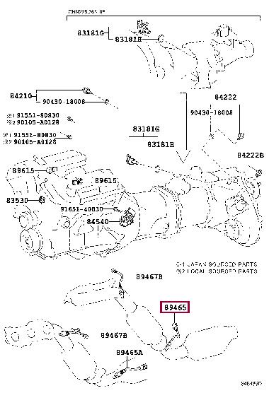 8946504490 Toyota Датчик кислородный / Лямбда-зонд