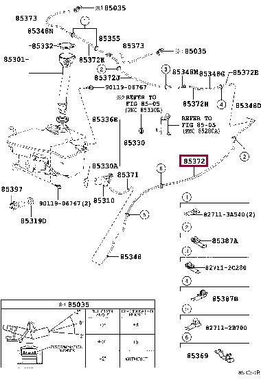 9009962111 Toyota Шланг системи омивача лобового скла
